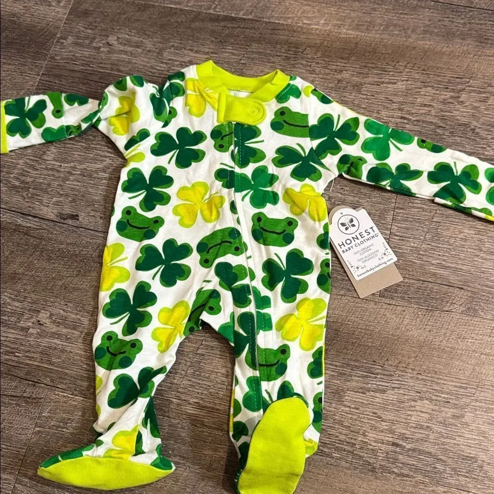 Honest Baby Non-slip Footed Pajamas One-piece Sleeper Zip-front Pjs 100% Organic